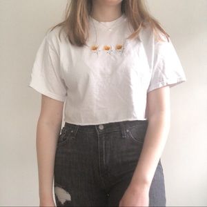 Flower Brandy Melville Short Sleeve Shirt